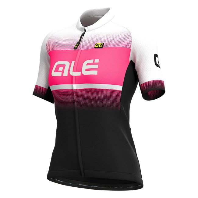 ALE BLEND LADY Radtrikot Damen kurzarm schwarz/neonpink