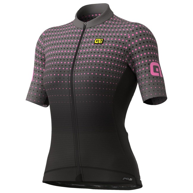 ALE BULLET LADY Radtrikot Damen kurzarm schwarz/pink