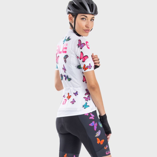 ALE BUTTERFLY LADY Radtrikot Damen kurzarm weiß ALE BUTTERFLY LADY Radtrikot Damen kurzarm weiß