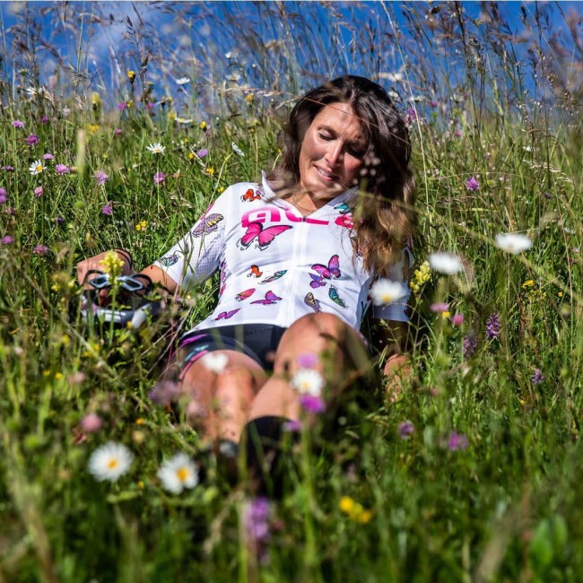 ALE BUTTERFLY LADY Radtrikot Damen kurzarm weiß ALE BUTTERFLY LADY Radtrikot Damen kurzarm weiß