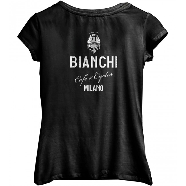 CAFE & CYCLES Damen T-Shirt schwarz (C9622351-56-BK)