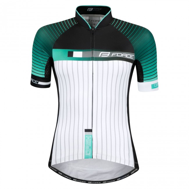 DASH LADY Radtrikot Damen kurzarm türkis/weiß (9001345)