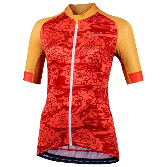 BEIJING 2008 Radtrikot Damen kurzarm rot (E21-4100)
