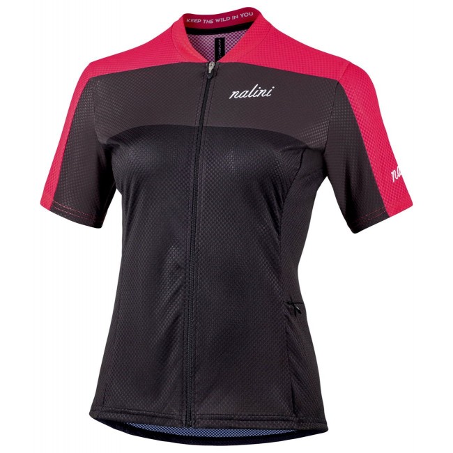 Lady Country Jersey MTB Trikot Damen kurzarm schwarz/pink (E21-4000)