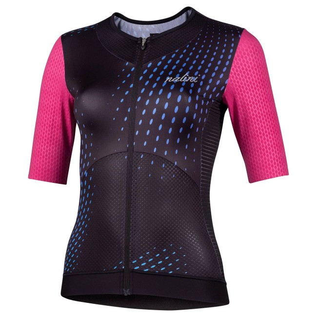 Lady Laser Radtrikot Damen kurzarm schwarz/pink (E22-4000)