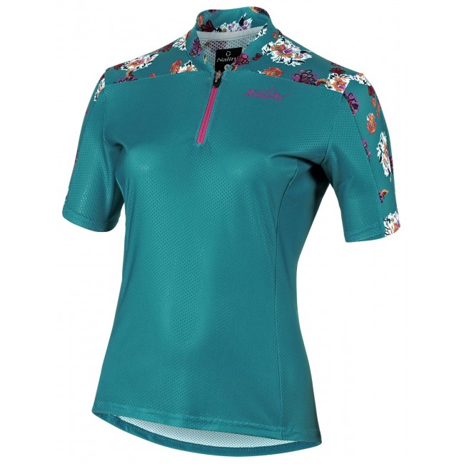 LAKE PLACID 1932 MTB Radtrikot Damen kurzarm türkis (E20-4200)