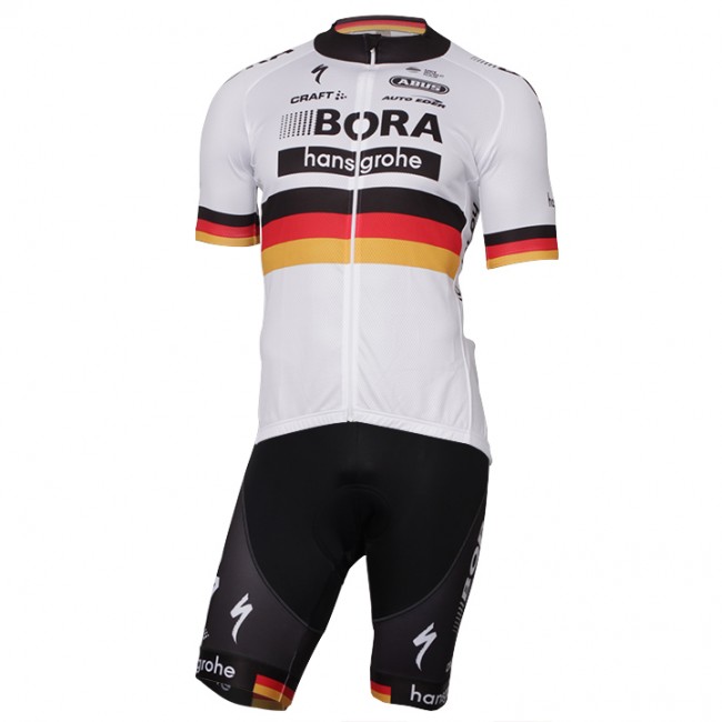 2017-2018 Bora Hansgrohe Deutscher Meister Radbekleidung Radtrikot Kurzarm und Fahrradho Radtrikot Kaufen