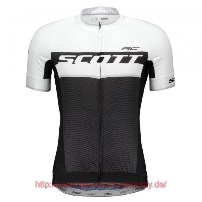 2018 Scott RC PRO Weiß Fahrradbekleidung Radtrikot Satz Kurzarm Radtrikot Kaufen