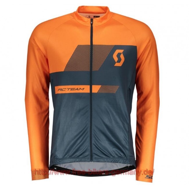 2018 Scott RC TEAM 10 mandarin orange Fahrradtrikot Langarm Radtrikot Kaufen