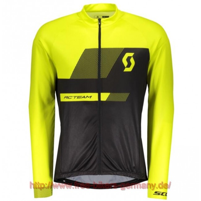 2018 Scott RC TEAM 10 sulphur gelb Fahrradtrikot Langarm Radtrikot Kaufen