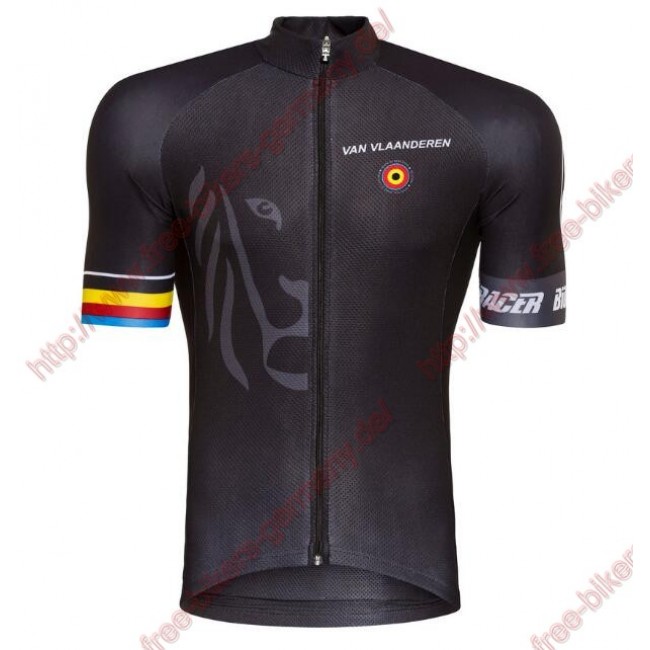Radsport Bioracer Van Vlaanderen schwarz 2018 Trikot Kurzarm Radtrikot Kaufen