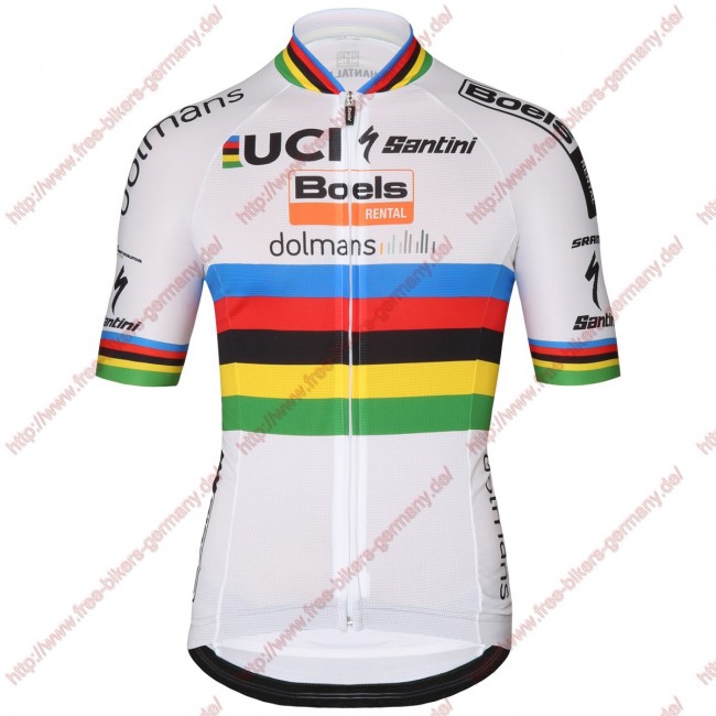 Radsport Boels Dolmans 2018 World Champion Trikot Kurzarm Radtrikot Kaufen