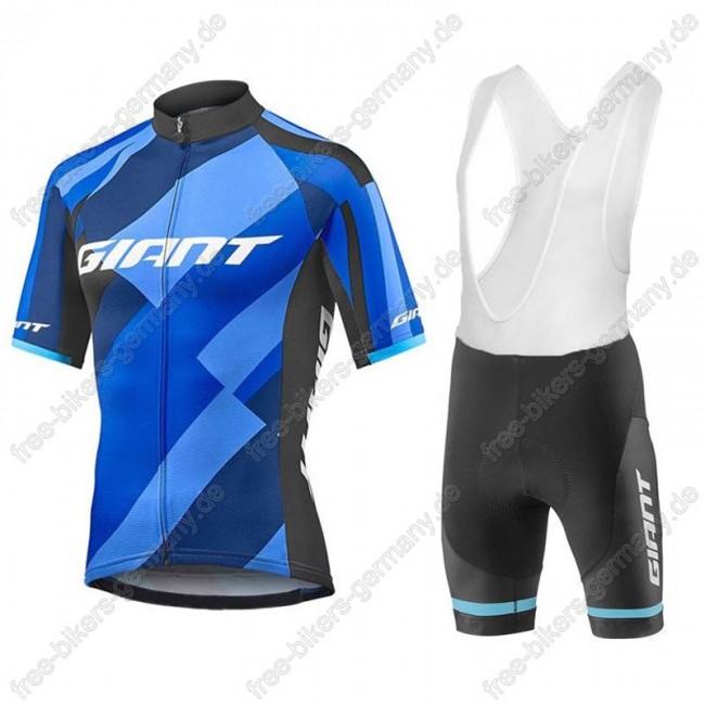 Giant Elevate blau Radbekleidung Satz Trikot Kurzarm+Trägerhosen  Radtrikot Kaufen