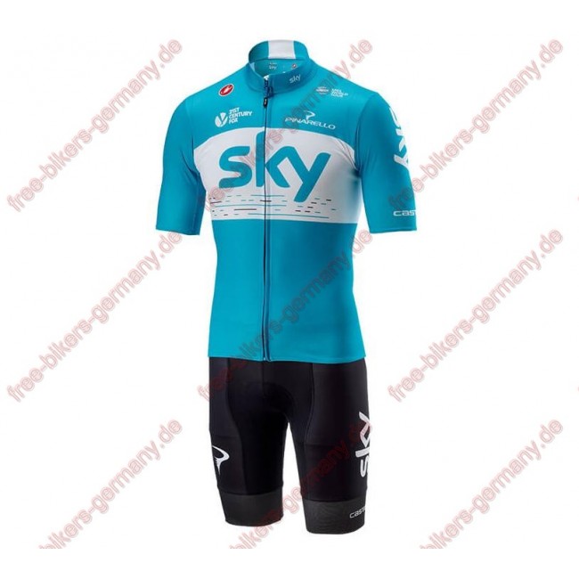 Profiteam 2018 TEAM SKY blau Fahrradbekleidung Trikot Kurzarm Radtrikot Kaufen