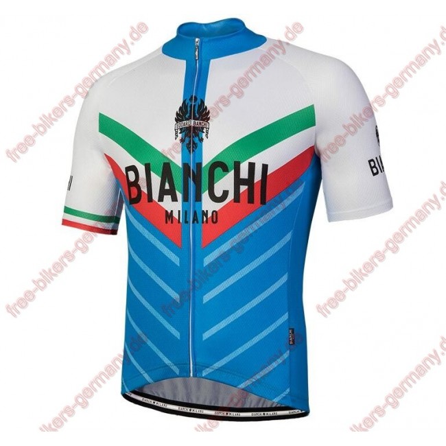 Profiteam 2018 Bianchi Milano Tiera Blau Weiß Trikot Kurzarm 13582XF Radtrikot Kaufen