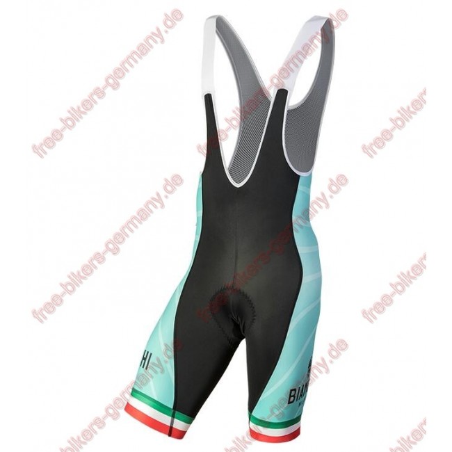 Profiteam 2018 Bianchi Milano Tiera Blau schwarz Trägerhosen Set 58696AK Radtrikot Kaufen