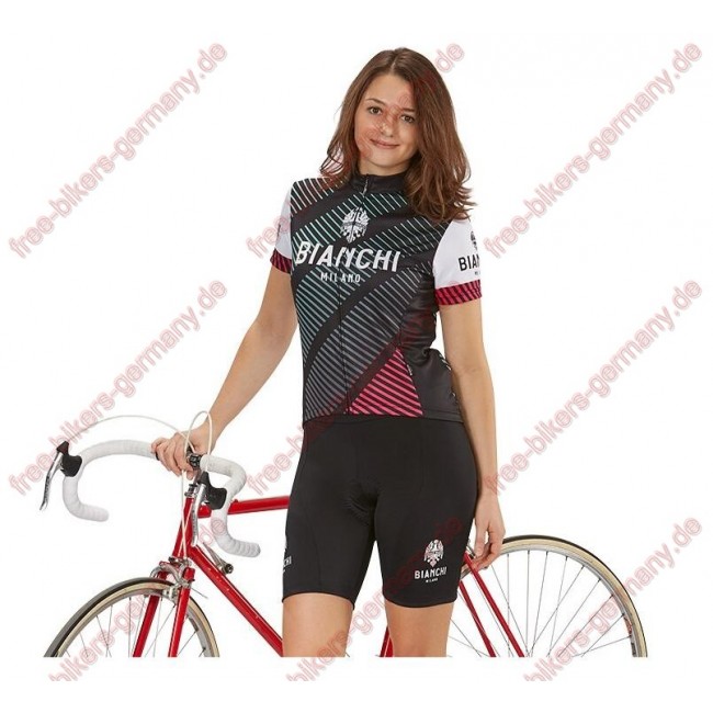 Profiteam 2018 Bianchi Milano Atella Damen Fahrradbekleidung Trikot Kurzarm+Radhose Radtrikot Kaufen