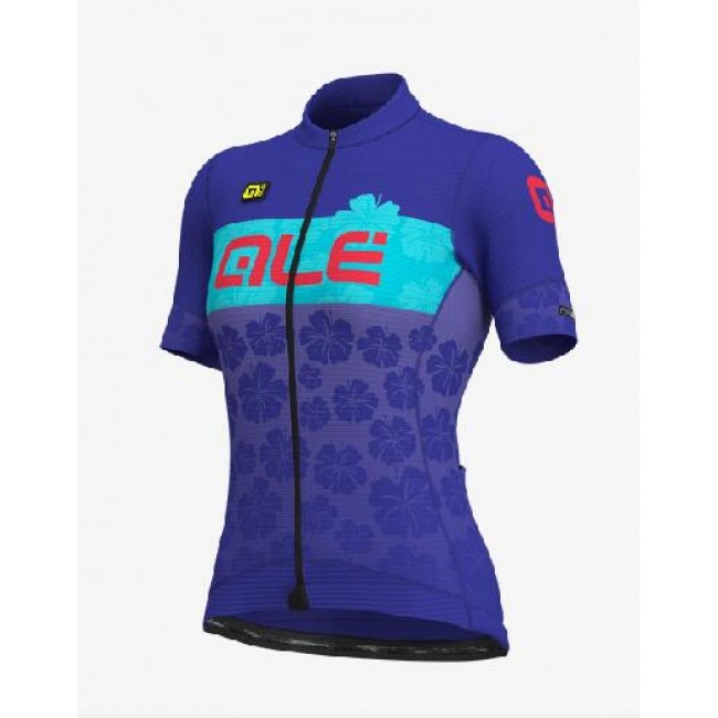 Fahrradbekleidung Radsport 2020 Ale Ibisco Damen Trikot Kurzarm Outlet blau Radtrikot Kaufen