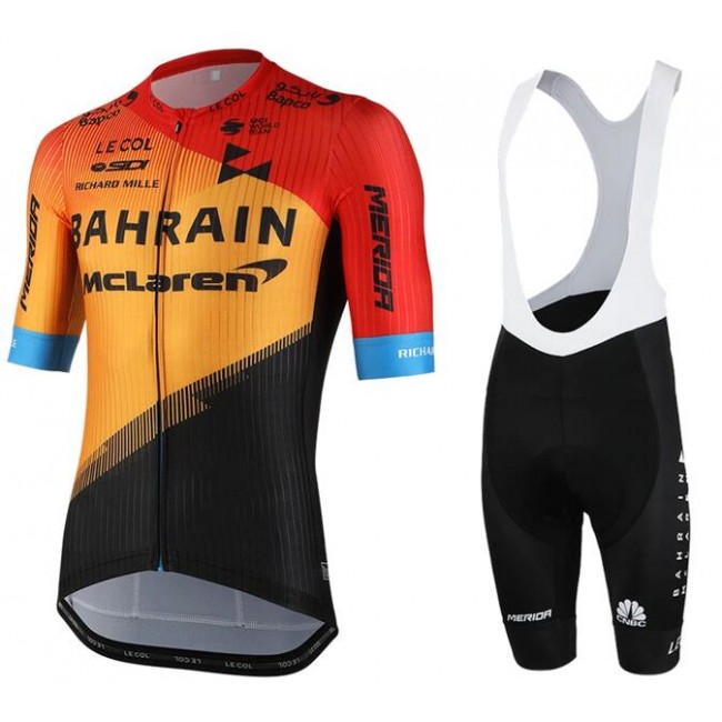 Fahrradbekleidung Radsport 2020 Bahrain McLaren Radbekleidung Satz Trikot Kurzarm+Trägerhosen Se Radtrikot Kaufen