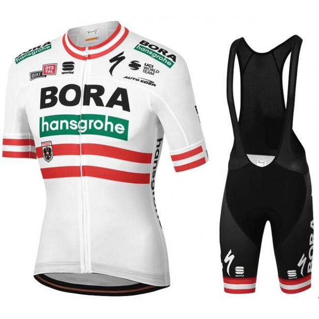 Fahrradbekleidung Radsport 2020 BORA-hansgrohe Campione austriaco Radbekleidung Satz Trikot Kurzarm+Trägerhosen Se Radtrikot Kaufen