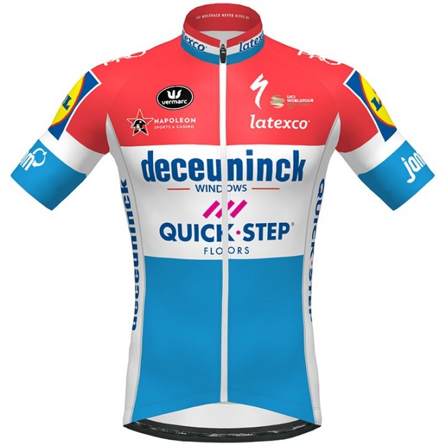 Fahrradbekleidung Radsport 2020 DECEUNINCK QUICK-STEP Luxembourgian Champion Trikot Kurzarm Outlet Radtrikot Kaufen