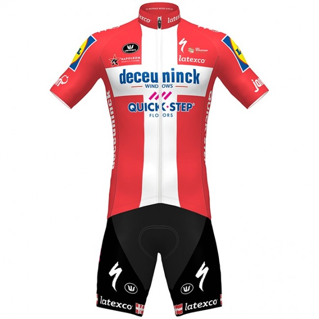 Fahrradbekleidung Radsport 2020 DECEUNINCK QUICK-STEP Danish Champion Radbekleidung Satz Trikot Kurzarm+Fahrradhose Se Radtrikot Kaufen