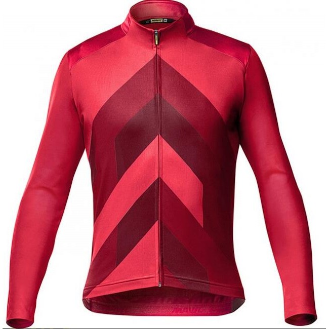 Fahrradbekleidung Radsport 2020 MAVIC Cosmic Graphic Trikot Langarmrot Radtrikot Kaufen