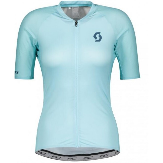 Fahrradbekleidung Radsport 2020 Damen SCOTT RC Premium Trikot Kurzarm Outlet blau Radtrikot Kaufen