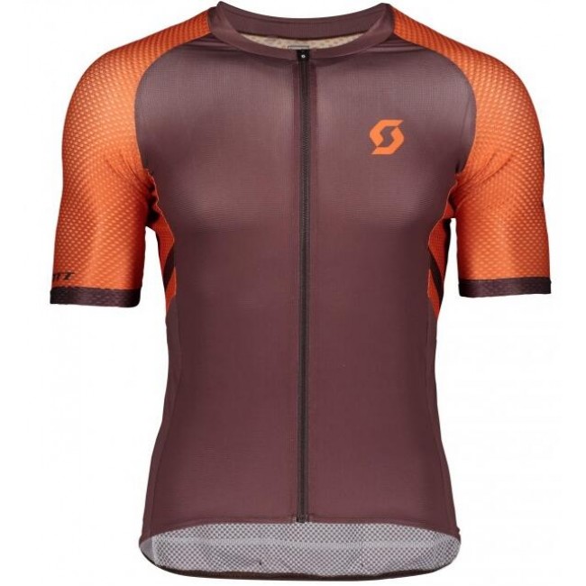 Fahrradbekleidung Radsport 2020 SCOTT RC Premium Climber Trikot Kurzarm Outlet Orange Fluo Radtrikot Kaufen