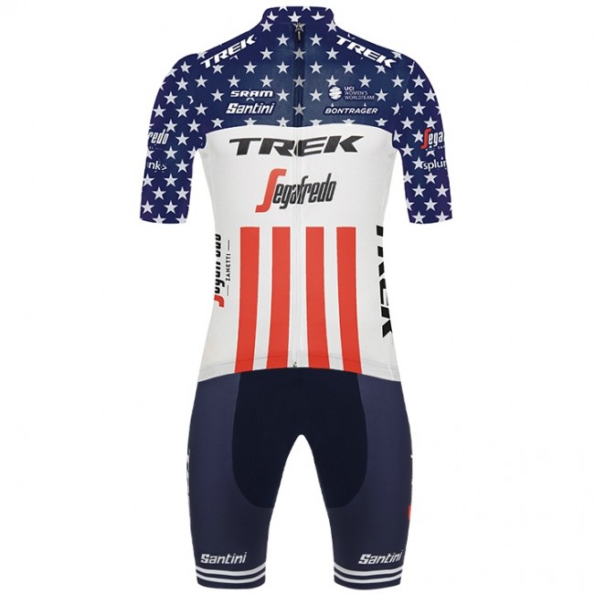 Fahrradbekleidung Radsport 2020 TREK-SEGAFREDO Amerikanischer Meister Radbekleidung Satz Trikot Kurzarm+Fahrradhose Se Radtrikot Kaufen
