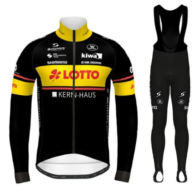 Fahrradbekleidung Radsport 2020 LOTTO KERNHAUS Set Radbekleidung Trikot Langarm+ Trägerhos Radtrikot Kaufen