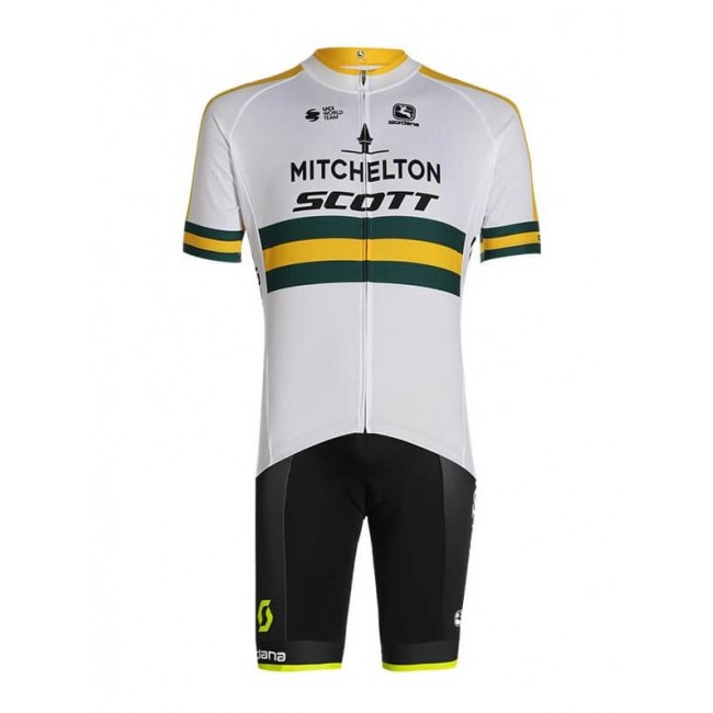 Fahrradbekleidung Radsport 2020 MITCHELTON SCOTT Australian Champion Radbekleidung Satz Trikot Kurzarm+Trägerhosen S Radtrikot Kaufen