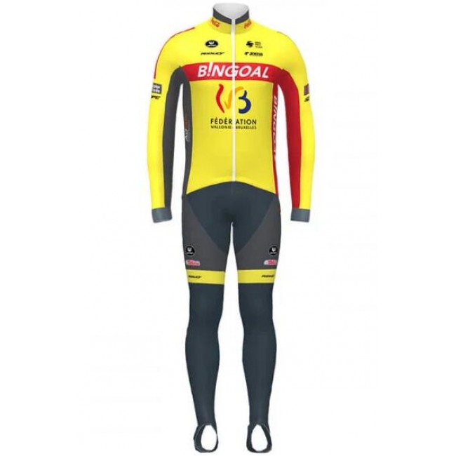 Fahrradbekleidung Radsport 2020 WALLONIE BRUXELLES Set Radbekleidung Trikot Langarm+ Trägerhos Radtrikot Kaufen