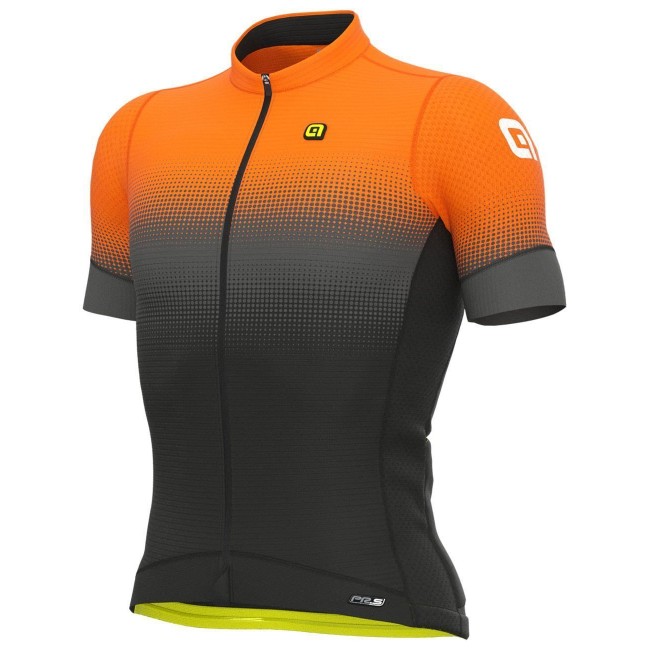 ALE GRADIENT Radtrikot kurzarm schwarz/neonorange