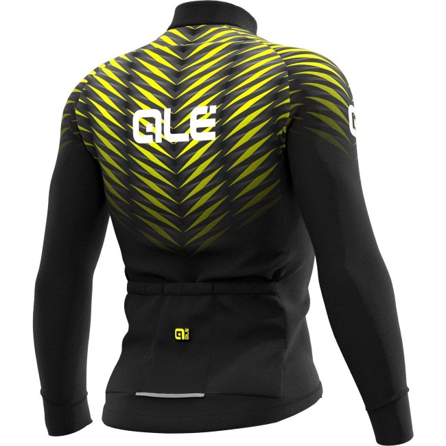 Übergröße ALE THORN Radtrikot langarm schwarz/neongelb Übergröße ALE THORN Radtrikot langarm schwarz/neongelb