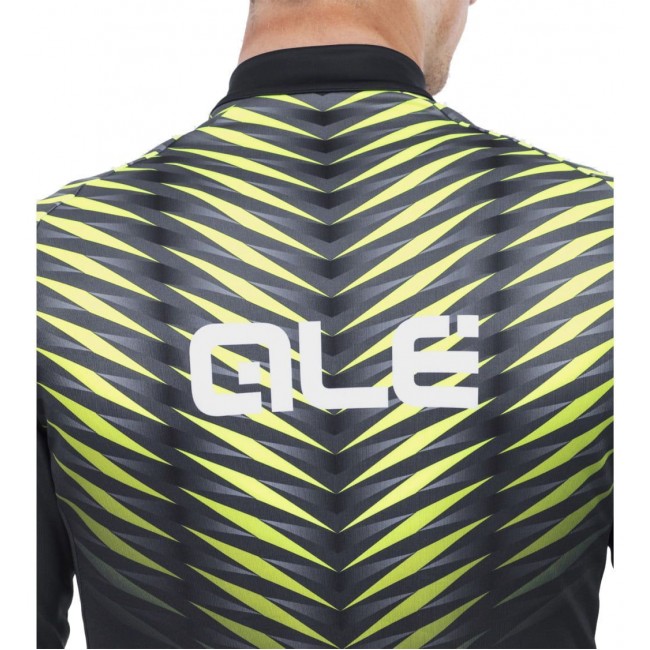 Übergröße ALE THORN Radtrikot langarm schwarz/neongelb Übergröße ALE THORN Radtrikot langarm schwarz/neongelb