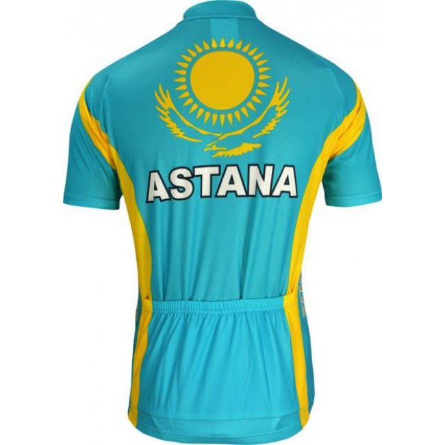 Astana kasachischer Meister 2010 Radsport-Profi-Team-Kurzarmtrikot mit kurzem Reißverschluss Astana kasachischer Meister 2010 Radsport-Profi-Team-Kurzarmtrikot mit kurzem Reißverschluss