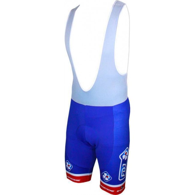 FRANCAISE DES JEUX (FDJ) 2016 Trägerhose blau B'TWIN Radsport-Profi-Team