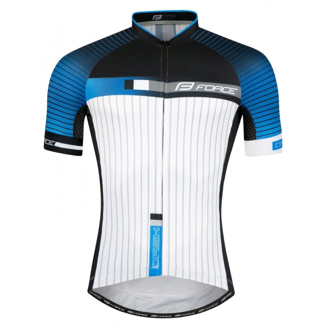 DASH Radtrikot kurzarm blau/weiß