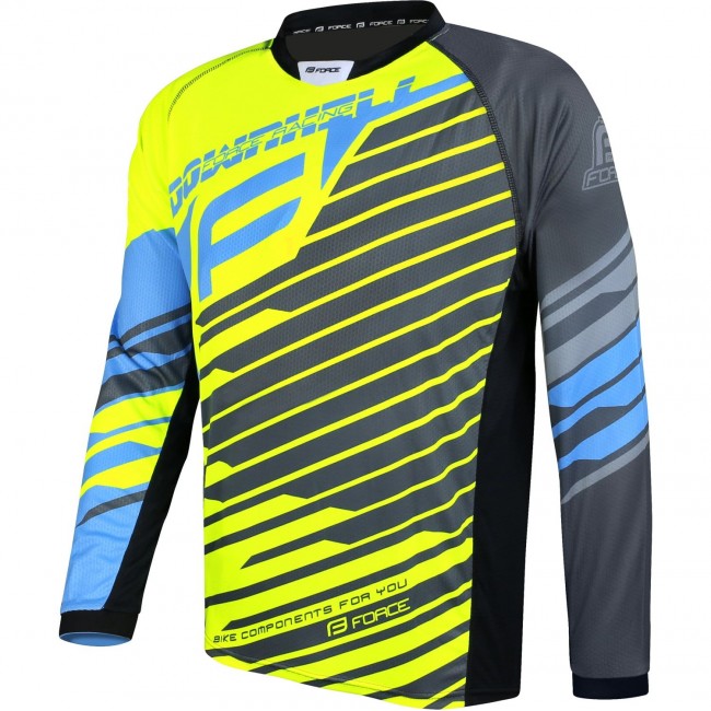 DOWNHILL Radtrikot langarm MTB/Freeride neongelb