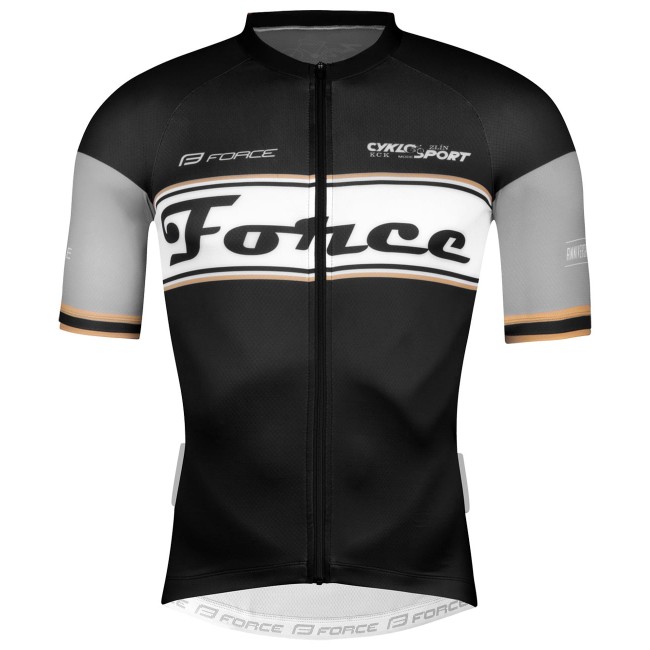 RETRO Radtrikot kurzarm schwarz