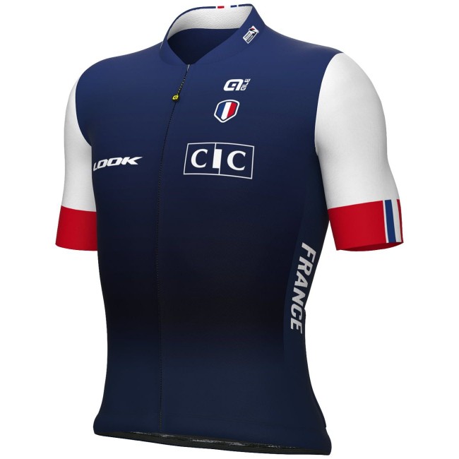 Frankreich 2023 Radtrikot kurzarm (langer Reißverschluss)-ALE Radsport-Profi-Team