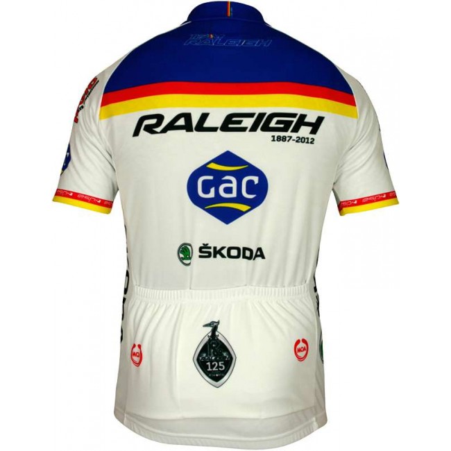 RALEIGH 2012 Radsport-Profi-Team-Kurzarmtrikot mit kurzem Reißverschluss RALEIGH 2012 Radsport-Profi-Team-Kurzarmtrikot mit kurzem Reißverschluss