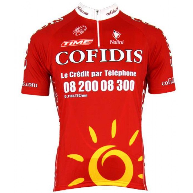 Cofidis 2008 Kurzarmtrikot mit kurzem Reißverschluss