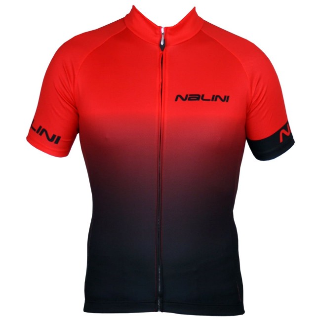 Übergröße Descent Jersey Radtrikot kurzarm schwarz/rot