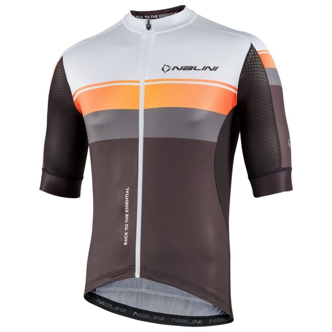 New Speed Radtrikot kurzarm grau/orange/weiß