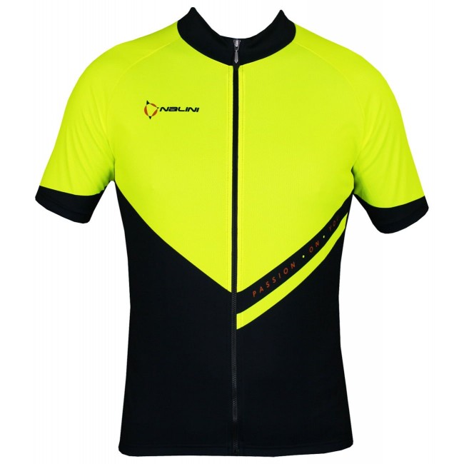 VENDETTA Radtrikot kurzarm schwarz/neongelb