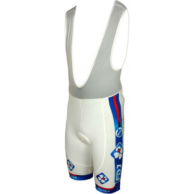 Trägerhose weiß-FRANCAISE DES JEUX (FDJ)-BIG MAT 2012 Radsport-Profi-Team