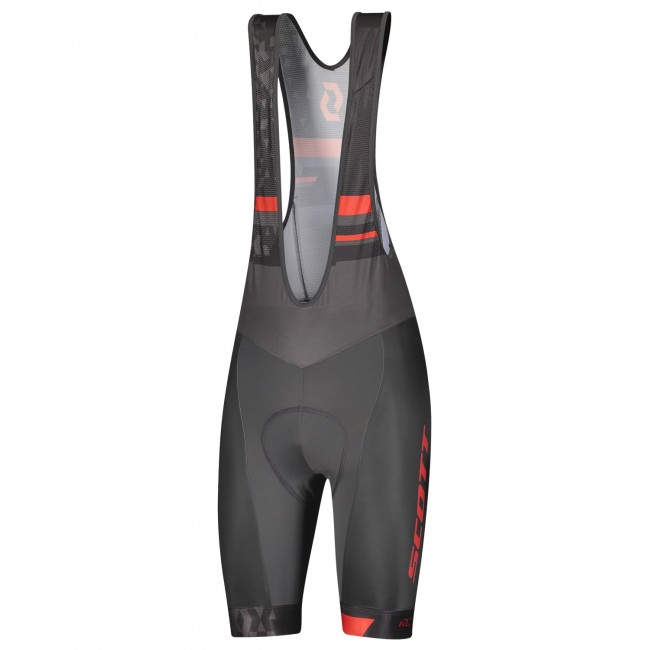 RC TEAM Trägerhose kurz grau/rot