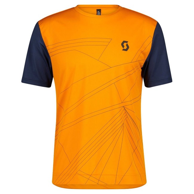 TRAIL FLOW MTB Trikot kurzarm orange/blau